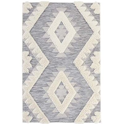 Mint Rugs Tiddas Tappeto da soggiorno in tessuto piatto con pelo lungo, design etnico, morbido, vintage, per soggiorno, camera da letto, sala da pranzo, corridoio, 77 x 150 cm Mint Rugs Tiddas Tappeto da soggiorno in tessuto piatto con pelo lungo, design etnico, morbido, vintage, per soggiorno, camera da letto, sala da pranzo, corridoio, 77 x 150 cm