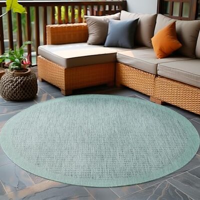 Carpetsale24 Tappeto da Esterno Impermeabile 120 cm Rotondo Blu Tappeto Resistente alle Intemperie e Lavabile in Lavatrice Tappeto per Terrazza, Balcone, Campeggio, Giardino Carpetsale24 Tappeto da Esterno Impermeabile 120 cm Rotondo Blu Tappeto Resistente alle Intemperie e Lavabile in Lavatrice Tappeto per Terrazza, Balcone, Campeggio, Giardino