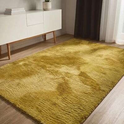 benuta Basic Tappeto salotto Furry Giallo 160x230 cm Soffice salotto Retro antiscivolo Lavabile Compatibile con riscaldamento pavimento benuta Basic Tappeto salotto Furry Giallo 160x230 cm Soffice salotto Retro antiscivolo Lavabile Compatibile con riscaldamento pavimento