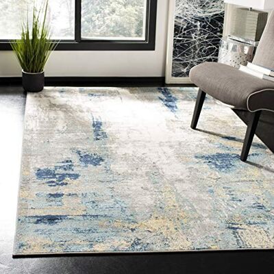 SAFAVIEH Tappeto Astratto per Soggiorno, Sala da pranzo, Camera da letto Jasper Collection, A Pelo Corto, Grigio e oro, 90 x 150 cm SAFAVIEH Tappeto Astratto per Soggiorno, Sala da pranzo, Camera da letto Jasper Collection, A Pelo Corto, Grigio e oro, 90 x 150 cm