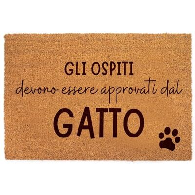 Lupia Zerbino Ingresso Esterno 40x60 cm OSPITI APPROVATI DAL GATTO, Zerbino Ingresso Casa Simpatico in Fibra di Cocco Resistente, Tappeto Porta con Scritta, Base Antiscivolo PVC, Interno Esterno Lupia Zerbino Ingresso Esterno 40x60 cm OSPITI APPROVATI DAL GATTO, Zerbino Ingresso Casa Simpatico in Fibra di Cocco Resistente, Tappeto Porta con Scritta, Base Antiscivolo PVC, Interno Esterno