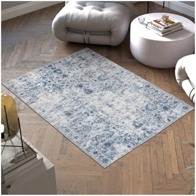 tectake ® Tappeto Salotto a Pelo Corto, Tappeto Salotto Vintage Design Elegante, Lavabile in Lavatrice, Ideale per Sala da Pranzo, Camera da Letto, Soggiorno e Studio 120x170 cm tectake ® Tappeto Salotto a Pelo Corto, Tappeto Salotto Vintage Design Elegante, Lavabile in Lavatrice, Ideale per Sala da Pranzo, Camera da Letto, Soggiorno e Studio 120x170 cm