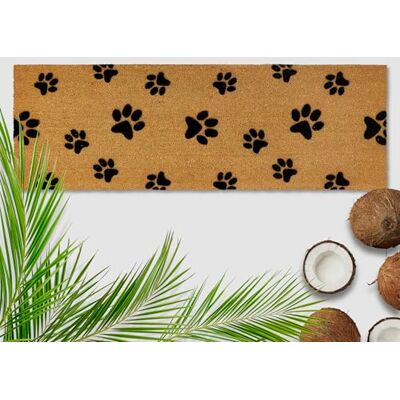 Astra Zerbino esterno con impronte di zampe in cocco 50 x 150 cm naturale -16 mm Zerbino in cocco per esterni e interni Tappetino antisporco antiscivolo Astra Zerbino esterno con impronte di zampe in cocco 50 x 150 cm naturale -16 mm Zerbino in cocco per esterni e interni Tappetino antisporco antiscivolo
