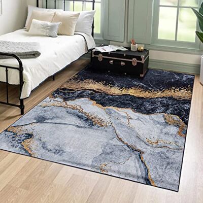 Mazovia Tappeto Soggiorno 80x150cm Nero Antracite Astratto Glamour Elegante Tappeto per Camera da Letto Sala da Pranzo Ufficio Antiscivolo Lavabile in Lavatrice Antiallergico Facile da Pulire Sintetico Mazovia Tappeto Soggiorno 80x150cm Nero Antracite Astratto Glamour Elegante Tappeto per Camera da Letto Sala da Pranzo Ufficio Antiscivolo Lavabile in Lavatrice Antiallergico Facile da Pulire Sintetico