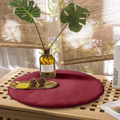 Teppich Wölkchen Tappeto Soffice Di Pelliccia Finta Di Coniglio Decorazione Da Salotto Tappeto Di Pelliccia Lavabile Come Tappetino Da Letto Rosso 45cm Rotondo Teppich Wölkchen Tappeto Soffice Di Pelliccia Finta Di Coniglio Decorazione Da Salotto Tappeto Di Pelliccia Lavabile Come Tappetino Da Letto Rosso 45cm Rotondo
