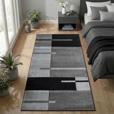 Carpetsale24 Tappeto per Soggiorno 80 x 150 cm Grigio- Design Moderno Tappeto Rettangolare a Pelo Corto per Cucina, Sala da Pranzo e Camera da Letto, Morbido e Facile da Pulire Carpetsale24 Tappeto per Soggiorno 80 x 150 cm Grigio- Design Moderno Tappeto Rettangolare a Pelo Corto per Cucina, Sala da Pranzo e Camera da Letto, Morbido e Facile da Pulire