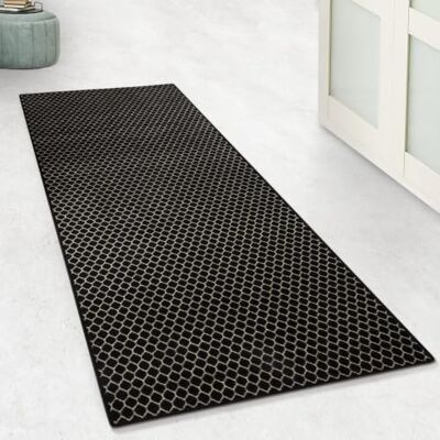 Floordirekt Tappeto passatoia a pelo corto, per cucina, corridoio e soggiorno, con motivo ornamentale vintage a griglia ispirato all’Oriente, 80 x 100 cm, Dundalk Floordirekt Tappeto passatoia a pelo corto, per cucina, corridoio e soggiorno, con motivo ornamentale vintage a griglia ispirato all’Oriente, 80 x 100 cm, Dundalk
