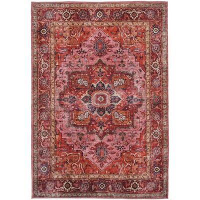 RugVista Georgia Oriental Tappeto, 160 x 230 cm, Rosso/Rosa Orientali, Rettangolare, Pelo corto, Lavabile in lavatrice, Oeko-Tex 100, Soggiorno, Camera da letto, Cucina RugVista Georgia Oriental Tappeto, 160 x 230 cm, Rosso/Rosa Orientali, Rettangolare, Pelo corto, Lavabile in lavatrice, Oeko-Tex 100, Soggiorno, Camera da letto, Cucina