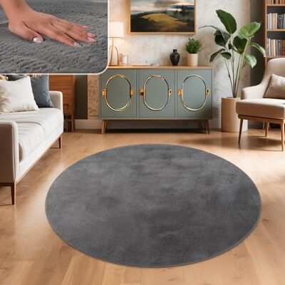 Paco Home - Alfombra salón piel artificial - Antracita - Tappeto Paco Home - Alfombra salón piel artificial - Antracita - Tappeto