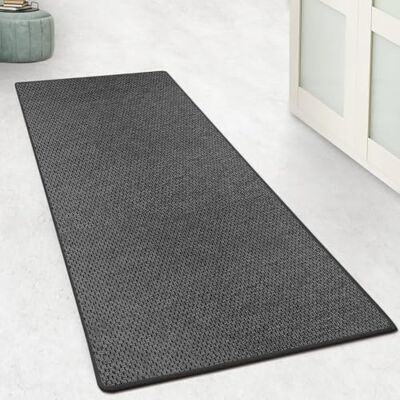 Floordirekt Tappeto da cucina, 200 x 250 cm, per cucina, corridoio, camera da letto e soggiorno, antiscivolo e lavabile, effetto sisal, tappeto al metro su misura, antracite, Kalkutta Floordirekt Tappeto da cucina, 200 x 250 cm, per cucina, corridoio, camera da letto e soggiorno, antiscivolo e lavabile, effetto sisal, tappeto al metro su misura, antracite, Kalkutta