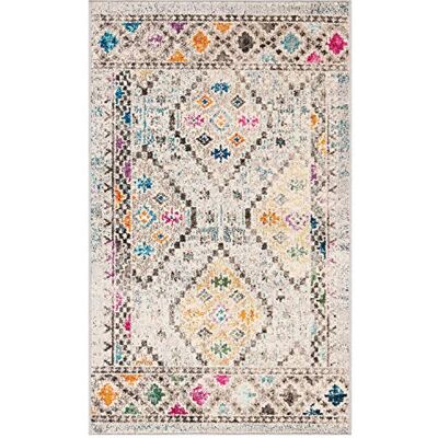SAFAVIEH Tappeto Boho per Soggiorno, Sala da pranzo, Camera da letto Madison Collection, A Pelo Corto, Grigio e giallo, 67 x 120 cm SAFAVIEH Tappeto Boho per Soggiorno, Sala da pranzo, Camera da letto Madison Collection, A Pelo Corto, Grigio e giallo, 67 x 120 cm