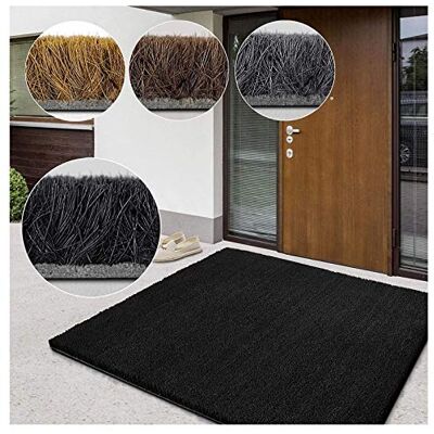casa pura Tappetino in cocco di alta qualità tappeto in fibra naturale ottimo zerbino per interni ed esterni tappetino d'ingresso resistente e assorbente molte dimensioni spessore (Nero 17 mm, 80 x 100 cm) casa pura Tappetino in cocco di alta qualità tappeto in fibra naturale ottimo zerbino per interni ed esterni tappetino d'ingresso resistente e assorbente molte dimensioni spessore (Nero 17 mm, 80 x 100 cm)