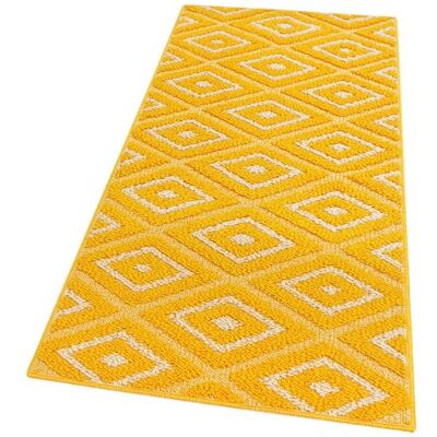 Emmevi - Tappeto 50x40 cm - Giallo - Bordo 3D Diamante - Tappeto Emmevi - Tappeto 50x40 cm - Giallo - Bordo 3D Diamante - Tappeto