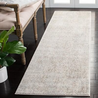 SAFAVIEH Tappeto Tradizionale per Soggiorno, Sala da pranzo, Camera da letto Evoke Collection, A Pelo Corto, Avorio e grigio, 62 X 240 cm SAFAVIEH Tappeto Tradizionale per Soggiorno, Sala da pranzo, Camera da letto Evoke Collection, A Pelo Corto, Avorio e grigio, 62 X 240 cm