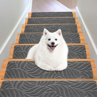 Neuytiky 15Pcs Tappeti per Scale, Tappetino Antiscivolo di Sicurezza Runner Interno Riutilizzabile 20 x 76 cm, Tappetini Antiscivolo Sicurezza per animali domestici, anziani e bambini(Grigio) Neuytiky 15Pcs Tappeti per Scale, Tappetino Antiscivolo di Sicurezza Runner Interno Riutilizzabile 20 x 76 cm, Tappetini Antiscivolo Sicurezza per animali domestici, anziani e bambini(Grigio)