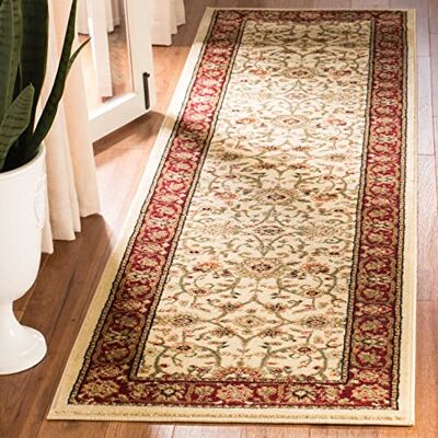 SAFAVIEH Tappeto Tradizionale per Soggiorno, Sala da pranzo, Camera da letto Lyndhurst Collection, A Pelo Corto, Avorio e rosso, 80 x 180 cm SAFAVIEH Tappeto Tradizionale per Soggiorno, Sala da pranzo, Camera da letto Lyndhurst Collection, A Pelo Corto, Avorio e rosso, 80 x 180 cm
