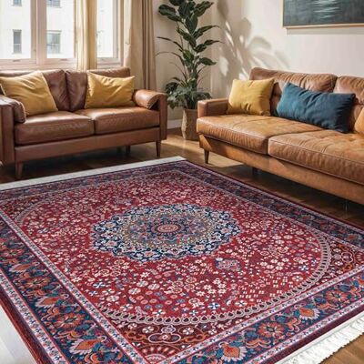 Mazovia Tappeto Soggiorno 140x200cm Rosso Vintage Tradizionale Elegante Tappeto per Camera da Letto Ufficio Sala da Pranzo Ingresso Antiscivolo Lavabile in Lavatrice Facile da Pulire Pelo Corto Mazovia Tappeto Soggiorno 140x200cm Rosso Vintage Tradizionale Elegante Tappeto per Camera da Letto Ufficio Sala da Pranzo Ingresso Antiscivolo Lavabile in Lavatrice Facile da Pulire Pelo Corto