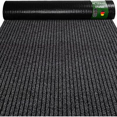 ANRO Tappeto antisporco su misura Mischa Nero 120 x 100 cm Materiale: polipropilene, retro in gomma antiscivolo, 5 mm, lavabile, per interni ed esterni ANRO Tappeto antisporco su misura Mischa Nero 120 x 100 cm Materiale: polipropilene, retro in gomma antiscivolo, 5 mm, lavabile, per interni ed esterni