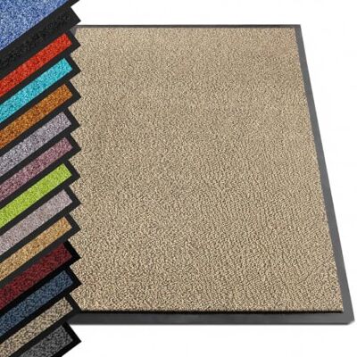 KARAT Tappeto antisporco Sky 120 x 180 cm Ocre-Nero Zerbino da porta antiscivolo e facile da pulire, tappeto d'ingresso, tappeto per porta a pelo melange KARAT Tappeto antisporco Sky 120 x 180 cm Ocre-Nero Zerbino da porta antiscivolo e facile da pulire, tappeto d'ingresso, tappeto per porta a pelo melange