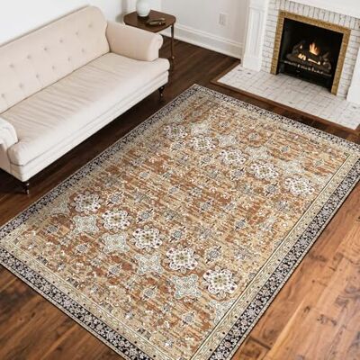 VEVOR Tappeto Grande per Salotto 2439 x 3048 mm Grande Tappeto Lavabile, Morbido, Antiscivolo e Antistrappo, per Animali Domestici e Bambini, per Camera da Letto, Cameretta, Ufficio, Marrone Verde VEVOR Tappeto Grande per Salotto 2439 x 3048 mm Grande Tappeto Lavabile, Morbido, Antiscivolo e Antistrappo, per Animali Domestici e Bambini, per Camera da Letto, Cameretta, Ufficio, Marrone Verde