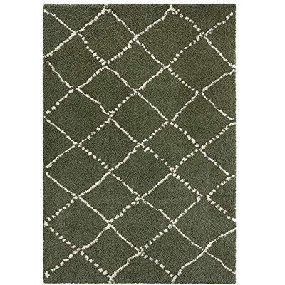 Mint Rugs Hash-Tappeto a Pelo Lungo, Morbido e soffice, Motivo a Rombi, per Soggiorno, Cucina, corridoio o Camera da Letto, Colore, 120 x 170 cm, Polipropilene, Crema Verde Oliva Mint Rugs Hash-Tappeto a Pelo Lungo, Morbido e soffice, Motivo a Rombi, per Soggiorno, Cucina, corridoio o Camera da Letto, Colore, 120 x 170 cm, Polipropilene, Crema Verde Oliva