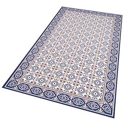 Zala Living Aurelie Tappetino in Vinile, 195 x 120 x 0,02 cm, Colore: Blu/Albicocca Zala Living Aurelie Tappetino in Vinile, 195 x 120 x 0,02 cm, Colore: Blu/Albicocca