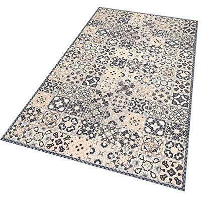 Zala Living Zoe Tappetino in Vinile, Colore: Blu/Crema, 47 x 140 x 0,02 cm Zala Living Zoe Tappetino in Vinile, Colore: Blu/Crema, 47 x 140 x 0,02 cm