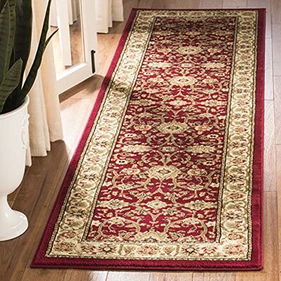 SAFAVIEH Tappeto Tradizionale per Soggiorno, Sala da pranzo, Camera da letto Lyndhurst Collection, A Pelo Corto, Rosso e avorio, 80 x 180 cm SAFAVIEH Tappeto Tradizionale per Soggiorno, Sala da pranzo, Camera da letto Lyndhurst Collection, A Pelo Corto, Rosso e avorio, 80 x 180 cm