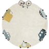 Lorena Canals Tappeto per bambini lavabile set Wheels, Ø 140 cm