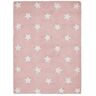 Lorena Canals Pink Stars White Washable Rug, Rosa