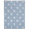 Lorena Canals Blue Stars White Washable Rug, Blu