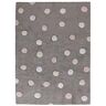 Lorena Canals Topos Tricolor Grey – Pink Washable Rug, Rosa