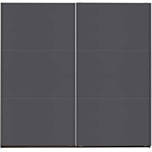 Rauch Möbel Santiago Armadio con Ante scorrevoli, Legno, Grigio Metallizzato, BxHxT: 218x210x59 cm