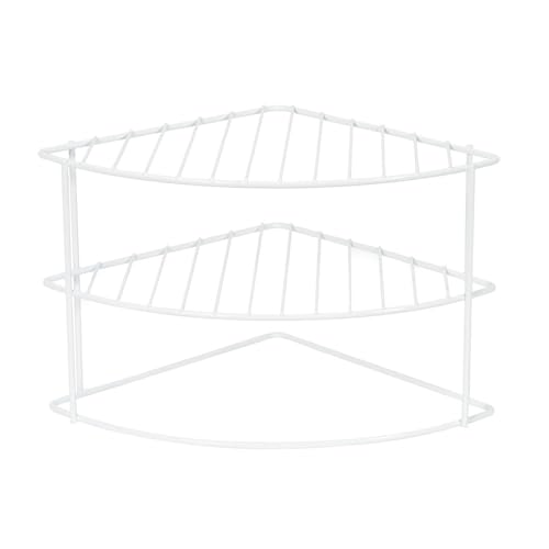 Compactor -Mensola ad angolo arrotondata, in metallo, colore: bianco, Metallo, bianco, 26 x 26 x 21 cm