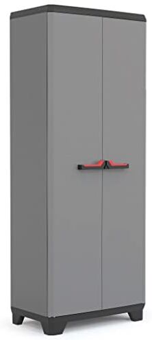 Keter Armadio Portascope Stilo, 3 Ripiani Regolabili, Grigio Scuro/Nero, 68 x 39 x 173 H cm