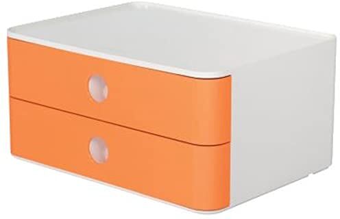 HAN SMART-BOX ALLISON, cassettiera impilabile con 2 cassetti, colore: apricot orange