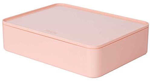 HAN SMART-ORGANIZER ALLISON, pratico portautensili impilabile con vassoio interno e coperchio, colore: flamingo rose