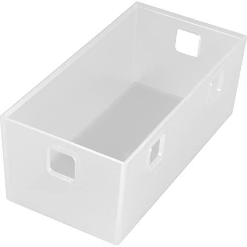 NINKA Contenitore a 2 scomparti, in plastica, 164 x 84 mm, colore: Bianco traslucido