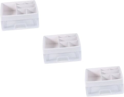 MAGICLULU 3 Pezzi Cassetto Portaoggetti In Plastica Cassetti Per Trucco Acrilico Scaffale Per Organizzatore Di Immagazzinaggio Piccolo Oggetto Cassettiera Scatola Portaoggetti Trucco