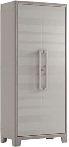 Keter Armadio Portascope Gulliver, 8 Ripiani Pieghevoli, Sabbia/Beige, 80x44x182 H Cm