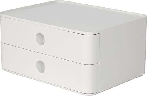 HAN SMART-BOX ALLISON, cassettiera impilabile con 2 cassetti, colore: snow white