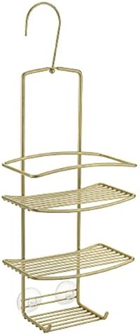 Metaltex serie Brass Mensola rettangolare per doccia a 3 ripiani con gancio ()