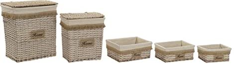 DKD Home Decor Set di cestini, Standard