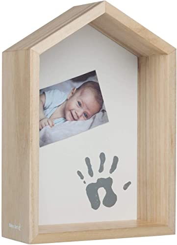 ART Mensola Casa, Portaoggetti in Legno da Parete o da Scrivania, Decorazione Cameretta Bambini,Personalizzabile con Kit Impronta, Color Legno Naturale