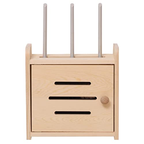 BEIRONG Mensole sospese Scatola portaoggetti per router WiFi Set top box di rete Scaffale portaoggetti per router montato a parete Spina per alimentatore Fila Hub Finitura scheda Scatola portaoggetti per scr