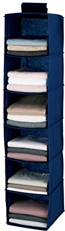 Wenko Organizer Air 6 scomparti, TNT traspirante, Polipropilene, 30 x 122 x 30 cm, Blu