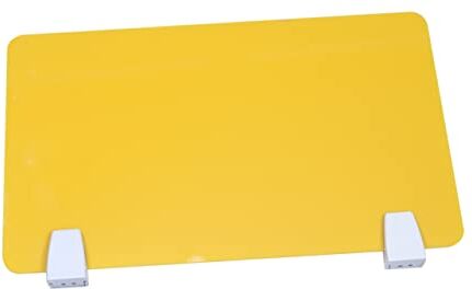 Ciieeo 1Pc Ufficio Divisore Pannelli A Cancellazione Di Rumore Cartelle Di Plastica Pannello Barriera Privacy Schede Fonoassorbente Scrivania Divisore Giallo Desktop Ufficio