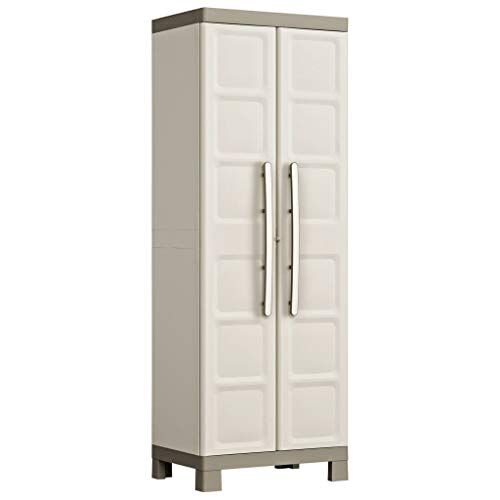 Keter Armadio Alto Excellence, 4 Ripiani Regolabili, Beige/Tortora, 65x45x182 H Cm