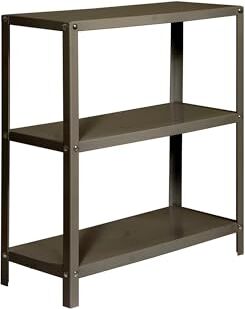 SimonRack Scaffalatura in metallo, 3 ripiani, alta capacità carico 100 kg, 900x1000x300 mm, scaffalatura soggiorno bagno cucina, grigio SimonHome Classic