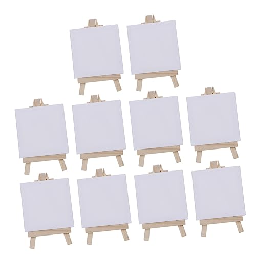 STOBOK 10 Pezzi Cavalletto Foto Scaffale Mini Pannello Di Tela Pittura Mestiere Disegno Sketchpad Impostazioni Disegno Decorazione Bambini Arredamento In Legno Decorazione Foto Scaffali